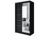 Easy4You P3 120 cm Schwarz Schiebetüren Kleiderschrank Produktbild-Vorschau 3
