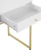 BELIANI Schreibtisch Weiß /Gold aus MDF-Platte Produktbild-Vorschau 9