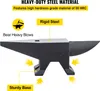 An image of a black anvil with text overlays highlighting its features. Náhled obrázku produktu