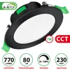 6x LED Einbaustrahler VENUS Schwarz IP44 7W Dimmbar CCT Produktbild-Vorschau 2