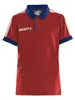 CRAFT Pro Control Poloshirt JR Bright Red/Navy 146/152 Produktbild-Vorschau 2