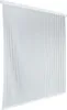 A white shower roller blind with vertical wavy lines. Podgląd zdjęcia produktu