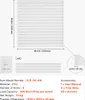 Diagram showing dimensions and accessories for a slatwall panel system. Produktbild-Vorschau