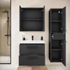Badmöbel Komplettset Florence 60 x 35 cm Schwarz Matt - Produktbild-Vorschau 6