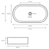 HAGO24 Waschbecken Keramik 60x38x12cm oval weiß Produktbild-Vorschau 6