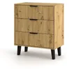 Komoda so šuplíkmi SITIVE SLIM - dub artisan / čierna Náhľad obrázku produktu 5