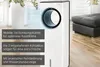 Der Unold AIR COOLER FRESH ist ein weißer, mobiler Verdunstungskühler für modernes Wohnzimmer. Er ve Voir les images du produit