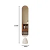 A tall, oval-shaped mirror with a beige base, shown against a white background with dimensions indicated. Produktbild-Vorschau