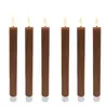 Candele a bastoncino LED Relaxdays, set da 6, A x P: 25 x 2 Anteprima dell’immagine prodotto 1