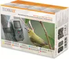 The image shows the product packaging for a Technaxx Mini Nature Wild Cam TX-117, featuring a picture of the camera attached to a tree and a bird. The packaging also displays product features and specifications. Produktbild-Vorschau