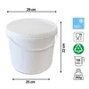 plasteo® 10 Liter Eimer mit Deckel Lebensmittelecht Produktbild-Vorschau 2