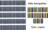 150 Füllerpatronen / 100 blaue Tintenpatronen + 50 farbige Produktbild-Vorschau 1