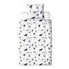 A bedding set with a Halloween-themed pattern. Produktbild-Vorschau