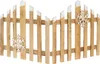 A wooden fence decoration with white tips and snowflake ornaments. Náhľad obrázku produktu