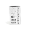 The image shows the side of a product box for an Aigostar LED wall light. It includes a diagram of the light fixture with dimensions, various icons indicating features like IP65 water resistance and RoHS compliance, a QR code, a barcode, and company inform Produktbild-Vorschau