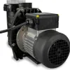 A black and silver water pump with a motor and electrical box. Produktbild-Vorschau