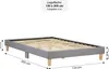 Homestyle4u futonová postel s matrací 120x200 čalouněná Náhled obrázku produktu 5