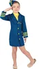 Blaues Stewardess Kostüm für Mädchen M 7-9 Jahre (120-130 Produktbild-Vorschau 1