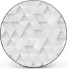 Design Stahlmagnettafel Schwarz Rund 47cm Weisse Dreiecke Produktbild-Vorschau 8