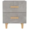 The Living Store Nachttische 2 Stk. Betongrau 40x35x47,5 cm Produktbild-Vorschau 3