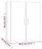 vidaXL Nástěnná skříň Sonoma dub 69,5x34x90 cm výrobek ze Náhled obrázku produktu 8