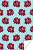 MuchoWow® Poster Blumen - Lila - Muster 60x90 cm - Produktbild-Vorschau 1