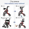 ELONEO 2-in-1 rolstoel/rolator, opvouwbaar en lichtgewicht Productafbeelding-voorbeeld 4