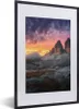 MuchoWow® Gerahmtes Poster Felsen - Berg - Sonnenuntergang Produktbild-Vorschau 1