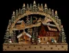 3D Schwibbogen Lichterbogen Holzschnitt Winterdorf und Produktbild-Vorschau 2