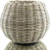 VAN DER LEEDEN DRYPOT® Rattan Tina Pflanzkübel Grau Ø 55 cm Produktbild-Vorschau 2