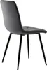zestaw 4 aksamitnych krzeseł - Metalowa rama - Ergonomiczna Podgląd zdjęcia produktu 7
