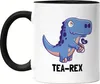 Tea-Rex Emaille Tasse Schwarz Lustig Dino Tee Teetrinker Produktbild-Vorschau 1