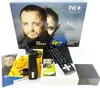 A product box and its accessories are displayed on a white surface. Produktbild-Vorschau