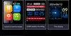 A collage of three screens from a digital device, likely a portable media player or voice recorder. Each screen displays different UI elements, including music playback controls, recording information, and a clock. Náhled obrázku produktu