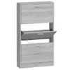 vidaXL Armoire à chaussures Gris Sonoma 59x17x108 cm Bois Voir les images du produit 1
