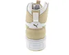 The back view of a beige and white Puma mid-top sneaker is shown against a white background. Produktbild-Vorschau