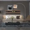 MONZANA® Bogenlampe Stoffschirm Marmorfuß 150-175 cm Produktbild-Vorschau 3