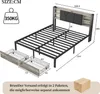 Čalouněná postel 160x200cm s USB a funkcí nabíjení, postel Náhled obrázku produktu 10