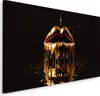 Muralo CANVAS Leinwandbild Goldene MUND Lippen auf Produktbild-Vorschau 1