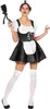 A woman wearing a French maid costume, holding a feather duster. Anteprima dell’immagine prodotto