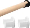 A close-up of a wooden dowel with black and white plastic components, likely for assembly or a DIY project. Produktbild-Vorschau