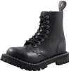 A single black leather boot with laces and a thick sole, shown against a white background. Produktbild-Vorschau