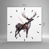 Wanduhr - Quadrat - Glasuhr - Liebes Tier Wild Wald - Produktbild-Vorschau 3