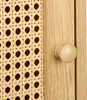 Relaxdays Nachttisch, Rattan-Tür, Holzoptik, HxBxT: 72 x 40 Produktbild-Vorschau 6