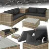 TecTake 404627, Venkovní, Šedá, Hnědá, 4 sedadlo/sedadel Náhled obrázku produktu 2