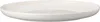 A white plate shown from a side angle against a white background. Produktbild-Vorschau