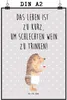 Mr. & Mrs. Panda Bild Igel Wein DIN A2 - Grau Pastell - Produktbild-Vorschau 1