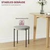HOMCOM 4er-Set Esszimmerhocker Stapelbar Esszimmerstühle Produktbild-Vorschau 4
