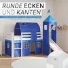 Homestyle4u Hochbett 90x200 mit Rutsche Turm Tunnel Produktbild-Vorschau 5