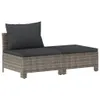 vidaXL 6-tlg. Garten-Lounge-Set mit Kissen Grau Poly Rattan Produktbild-Vorschau 5